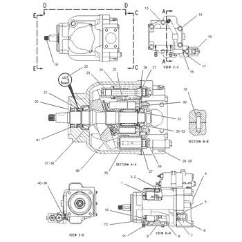 6E1412 CA6E1412 6E-1412 10R2517 For TQCAT 120G Motor Grader Hydraulic Main Pump Piston Pump PUMP ASSY PUMP GP-PISTON Aftermarket High quality Original