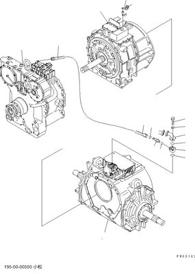 Komatsu D375A-5 Bulldozer Transmission Assembly Torque Converter Steering Assembly (PN: 195-15-71001, 195-15-71000, 195-00-00550, 195-00-00560)