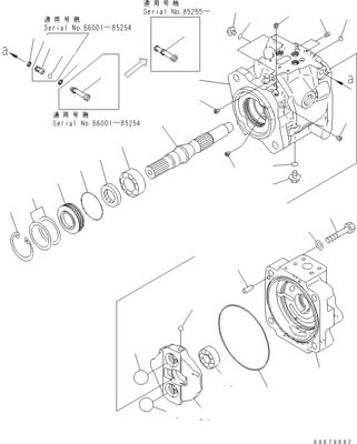 708-1W-00961 708-1W-01850 708-1W-00010 Komatsu এর জন্য WA450-6 WA470-6 WA480-6 হাইড্রোলিক পিস্টন স্টিয়ারিং পাম্প