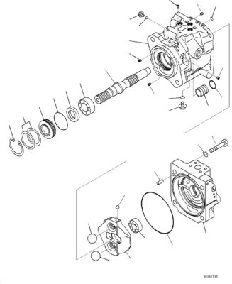 708-1W-00740 708-1W-00882 708-1W-00881 Komatsu এর জন্য WA380-6 WA430-6 হুইল লোডার পাম্প হাইড্রোলিক তেল পাম্প
