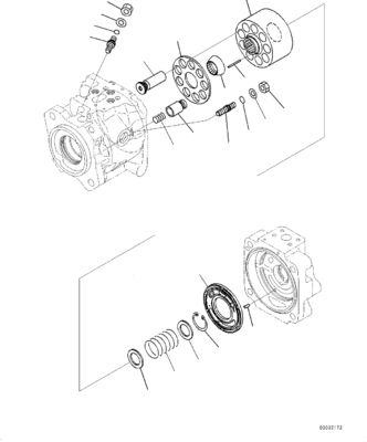 708-1W-00810 708-1W-00860 708-1W-00830 Komatsu এর জন্য WA380-6 WA430-6 হুইল লোডার পাম্প হাইড্রোলিক তেল পাম্প