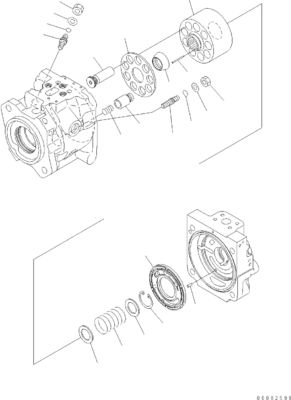 708-1U-00171 708-1U-00150 708-1U-00151 Komatsu এর জন্য WA380-6 WA430-6 হাইড্রোলিক পাম্প স্টিয়ারিং পাম্প