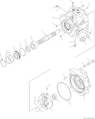 708-1U-00171 708-1U-00150 708-1U-00151 Komatsu এর জন্য WA380-6 WA430-6 হাইড্রোলিক পাম্প স্টিয়ারিং পাম্প