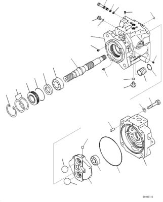 708-1U-00120 708-1U-00140 708-1U-00170 Komatsu এর জন্য WA380-6 WA430-6 হাইড্রোলিক পাম্প স্টিয়ারিং পাম্প