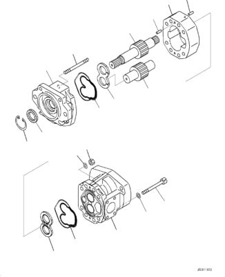 708-1U-00120 708-1U-00140 708-1U-00170 Komatsu এর জন্য WA380-6 WA430-6 হাইড্রোলিক পাম্প স্টিয়ারিং পাম্প