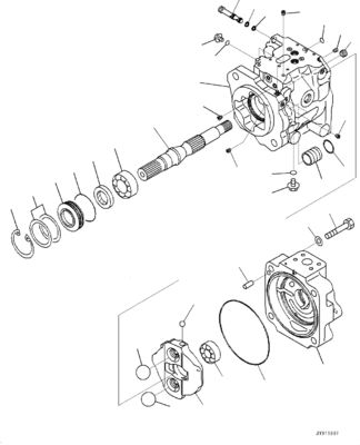 708-1U-00120 708-1U-00140 708-1U-00170 Komatsu এর জন্য WA380-6 WA430-6 হাইড্রোলিক পাম্প স্টিয়ারিং পাম্প