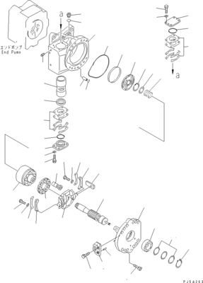 708-2L-00960 708-2L-00961 708-2L-05420 Komatsu WA700-3 হাইড্রোলিক পাম্প লোডার পাম্প আসল উচ্চ মানের জন্য