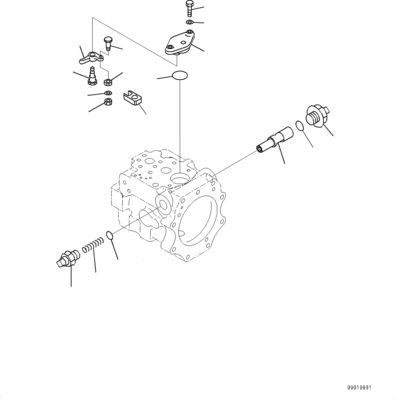 708-1W-90600 R7081W90600 708-1W-04222 708-1W-01632 Komatsu D475A-5EO জন্য হাইড্রোলিক কুলিং ফ্যান ড্রাইভ পাইপিং মূল
