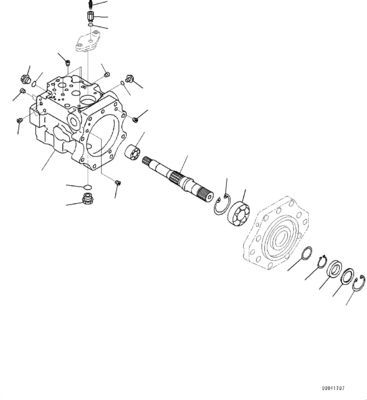 708-1W-90600 R7081W90600 708-1W-04222 708-1W-01632 Komatsu D475A-5EO জন্য হাইড্রোলিক কুলিং ফ্যান ড্রাইভ পাইপিং মূল