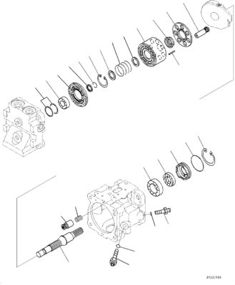 708-1S-00950 Komatsu D375A-6R জন্য বুলডোজার হাইড্রোলিক ফ্যান পাম্প পিস্টন পাম্প মূল উচ্চ মানের পরবিক্রয়