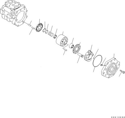 708-1W-00600 708-1S-00910 R7081S00910 R7081W00600 Komatsu D475A-5 জন্য বুলডোজার হাইড্রোলিক ফ্যান পাম্প পিস্টন পাম্প মূল