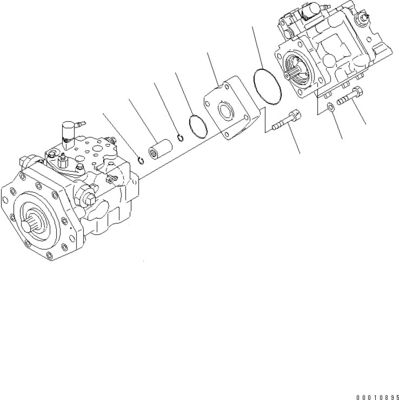 708-1W-00600 708-1S-00910 R7081S00910 R7081W00600 Komatsu D475A-5 জন্য বুলডোজার হাইড্রোলিক ফ্যান পাম্প পিস্টন পাম্প মূল