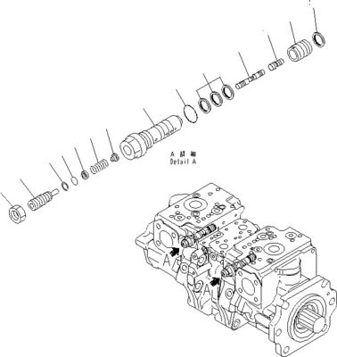 708-2G-00800 708-2G-00801 708-2G-01081 Komatsu Loader WA600-6 জন্য হাইড্রোলিক পাম্প পিস্টন পাম্প প্রধান পাম্প উচ্চ মানের