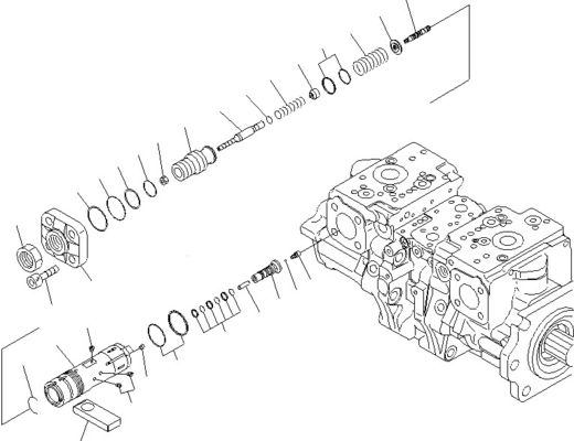 708-2G-00800 708-2G-00801 708-2G-01081 Komatsu Loader WA600-6 জন্য হাইড্রোলিক পাম্প পিস্টন পাম্প প্রধান পাম্প উচ্চ মানের