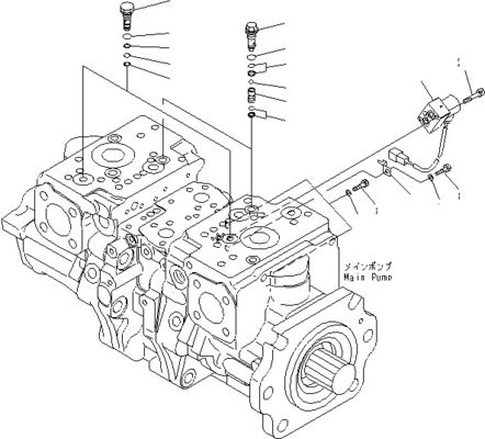 708-2G-00800 708-2G-00801 708-2G-01081 Komatsu Loader WA600-6 জন্য হাইড্রোলিক পাম্প পিস্টন পাম্প প্রধান পাম্প উচ্চ মানের