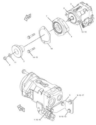 292-8767 10R7401 CA2928767 জন্য CAT LOADER 950H 962H IT62H পাম্প GP-পিস্টন হাইড্রোলিক প্রধান পাম্প পরে বাজারে উচ্চ মানের