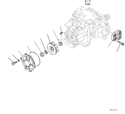 708-1H-00261 708-1H-01261 ​​708-1H-04270 Komatsu বুলডোজার D375A-8 হাইড্রোলিক প্রধান পাম্প মূল কাজের সরঞ্জাম পাম্পের জন্য