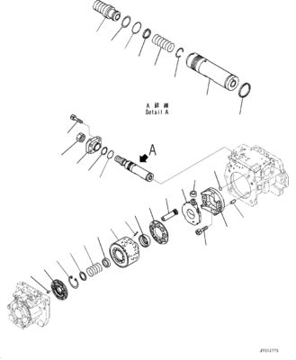 708-1H-00261 708-1H-01261 ​​708-1H-04270 Komatsu বুলডোজার D375A-8 হাইড্রোলিক প্রধান পাম্প মূল কাজের সরঞ্জাম পাম্পের জন্য