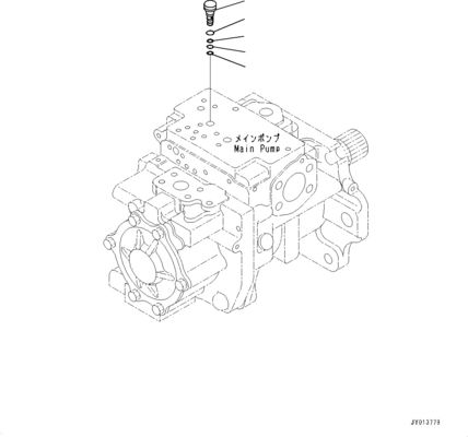 708-1H-00261 708-1H-01261 ​​708-1H-04270 Komatsu বুলডোজার D375A-8 হাইড্রোলিক প্রধান পাম্প মূল কাজের সরঞ্জাম পাম্পের জন্য