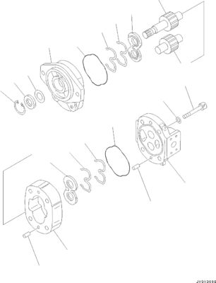 705-17-02022 705-22-31220 Komatsu বুলডোজারের জন্যD31EX-22 D31PX-22 D37EX-22 D37PX-22হাইড্রোলিক পাম্প পরবিক্রয় পিস্টন পাম্প