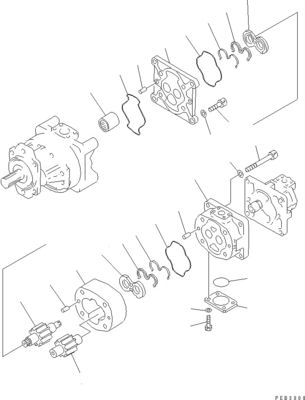 705-32-37430 705-32-27540 705-32-43210 Komatsu D375-3 জন্য বুলডোজার হাইড্রোলিক প্রধান পাম্প মূল কাজ সরঞ্জাম পাম্প