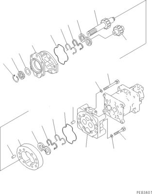 198-49-34100 Komatsu বুলডোজার D375A-6 D375A-5 জন্য হাইড্রোলিক প্রধান পাম্প মূল কাজ সরঞ্জাম পাম্প