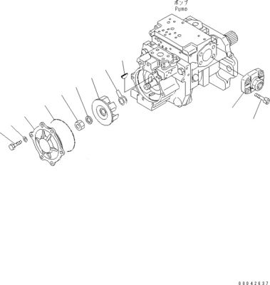 708-1H-00251 708-2H-04650 Komatsu বুলডোজার D155AX-6 D155AX-6A জন্য হাইড্রোলিক প্রধান পাম্প মূল কাজ সরঞ্জাম পাম্প