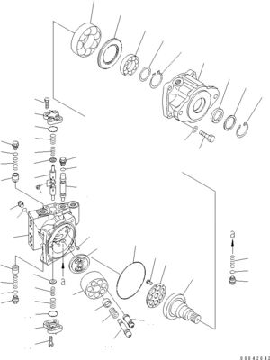 706-7H-01101 706-7H-12310 706-7H-01100 Komatsu বুলডোজারের জন্য D155AX-6 D155AX-7 হাইড্রোলিক মোটর HST পাম্প