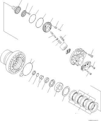 706-86-01550 706-86-43210 Komatsu D31EX-21 D37PX-21 D39EX-21 জন্য বুলডোজার হাইড্রোলিক ভ্রমণ মোটর মূল উচ্চ মানের