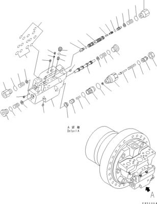706-86-01550 706-86-43210 Komatsu D31EX-21 D37PX-21 D39EX-21 জন্য বুলডোজার হাইড্রোলিক ভ্রমণ মোটর মূল উচ্চ মানের