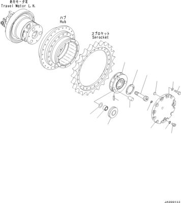 706-8F-01140 11Y-27-40401 Komatsu D37EX-23 D37PX-23 D39EX-23 জন্য বুলডোজার হাইড্রোলিক ভ্রমণ মোটর