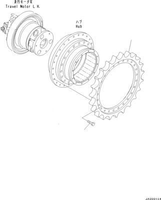 11Y-27-40502 11Y-27-40501 Komatsu বুলডোজারের জন্য D37EX-23 D39EX-23 D37PX ভ্রমণ সমাবেশ ফাইনাল ড্রাইভ মূল পরে বাজার
