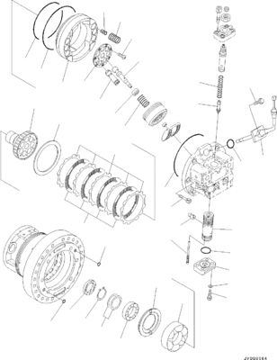 11Y-27-40502 11Y-27-40501 Komatsu বুলডোজারের জন্য D37EX-23 D39EX-23 D37PX ভ্রমণ সমাবেশ ফাইনাল ড্রাইভ মূল পরে বাজার