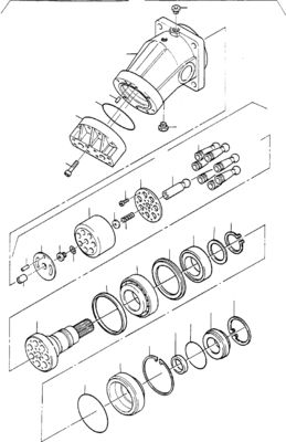 65489140 Komatsu Excavator PC3000-6 4000-6 7000-6 8000-6 এর জন্য হাইড্রোলিক ট্র্যাভেল মোটর ড্রাইভ মোটর