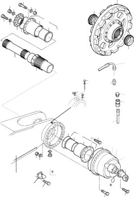 65489140 Komatsu Excavator PC3000-6 4000-6 7000-6 8000-6 এর জন্য হাইড্রোলিক ট্র্যাভেল মোটর ড্রাইভ মোটর
