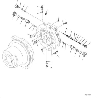 21N-60-34100 21N6034100 Komatsu PC1250-8 1250SP-8 Excavator হাইড্রোলিক ড্রাইভ মোটর জন্য