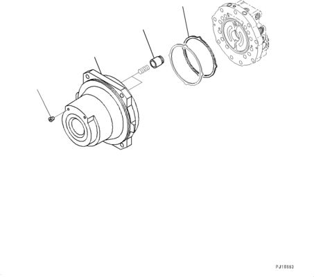 21N-60-34100 21N6034100 Komatsu PC1250-8 1250SP-8 Excavator হাইড্রোলিক ড্রাইভ মোটর জন্য
