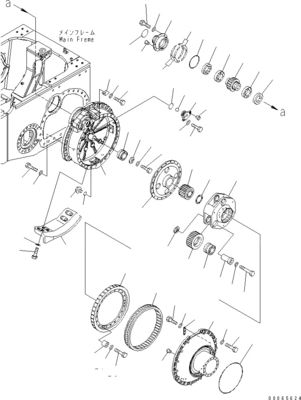 17A-27-41111 17A-27-00132 Komatsu Bulldozer D155AX-6 ট্রাভেল অ্যাসেম্বলি ফাইনাল ড্রাইভ ট্র্যাভেল মোটর আফটারমার্কেট অরিজিনালের জন্য