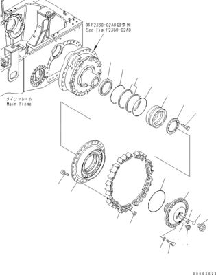 17A-27-00131 17A-27-00112 Komatsu Bulldozer D155AX-6 ট্রাভেল অ্যাসেম্বলি ফাইনাল ড্রাইভ ট্র্যাভেল মোটর আফটারমার্কেট অরিজিনালের জন্য