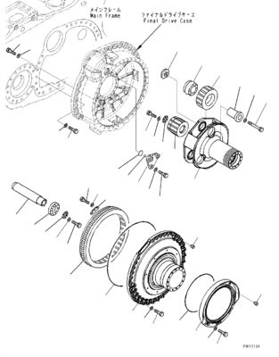 17M-27-00263 17M-27-00262 Komatsu Bulldozer D275A-5R D275A-5 ট্রাভেল অ্যাসেম্বলি ফাইনাল ড্রাইভ ট্রাভেল মোটর অরিজিনালের জন্য
