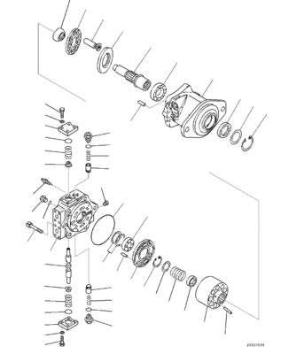 708-7F-00040 708-7F-11130 708-7L-04170 Komatsu D85PX-15R D85PX-15EO D85PX-15 D85EX-15EO বুলডোজার হাইড্রোলিক এইচএসএস পাম্প মূল