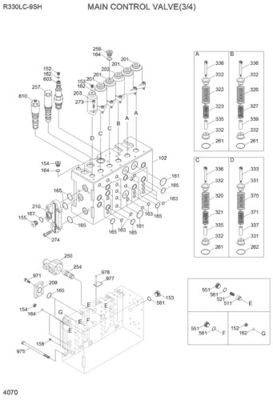 31N9-17000P 31Q9-17001P 31Q9-17002P হুন্ডাই এক্সক্যাভেটর R330LC-9S R330LC-9SH জন্য হাইড্রোলিক প্রধান নিয়ন্ত্রণ ভালভ নির্মাণ যন্ত্রপাতি যন্ত্রাংশ পরবিক্রয় উচ্চ মানের মূল