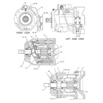 1555110 CA1555110 155-5110 For TQCAT 416C 428C Backhoe Loader Hydraulic Main Pump Piston Pump PUMP ASSY PUMP GP-PISTON Aftermarket High quality Original