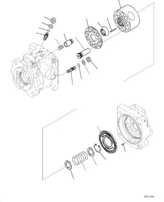 708-1W-02440 708-1W-01481 708-1W-04341 Komatsu WA480-8 WA480-8EO হুইল লোডারগুলির জন্য হাইড্রোলিক প্রধান পাম্প স্টিয়ারিং পাম্প পিস্টন পাম্প এইচএসটি পাম্প পাম্প মার্কের পরে
