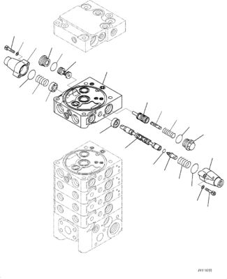 723-25-11400 723-24-11800 Komatsu D61EX-23 D61PX-23 D61PXI-23 বুলডোজার হাইড্রোলিক প্রধান নিয়ন্ত্রণ ভালভ নির্মাণ যন্ত্রপাতি যন্ত্রাংশ আফটারমার্কেট উচ্চ মানের আসল
