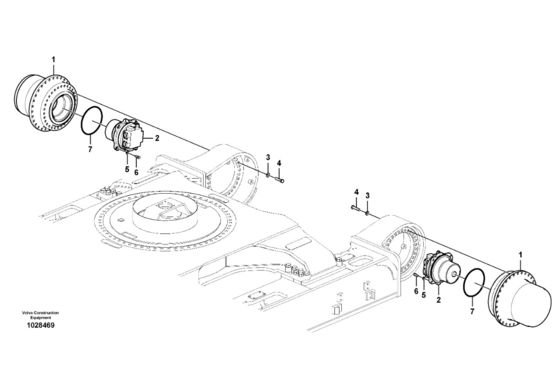 VOE14681190 VOE14666233 VOLVO EC700C EC700CHR EC750D EC750E জন্য Excavator যন্ত্রাংশ ভ্রমণ সমাবেশ চূড়ান্ত ড্রাইভ ভ্রমণ মোটর ভ্রমণ গিয়ারবক্স পরবিক্রয় মূল