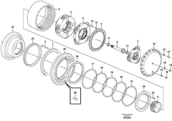 VOE14681190 VOE14666233 VOLVO EC700C EC700CHR EC750D EC750E জন্য Excavator যন্ত্রাংশ ভ্রমণ সমাবেশ চূড়ান্ত ড্রাইভ ভ্রমণ মোটর ভ্রমণ গিয়ারবক্স পরবিক্রয় মূল