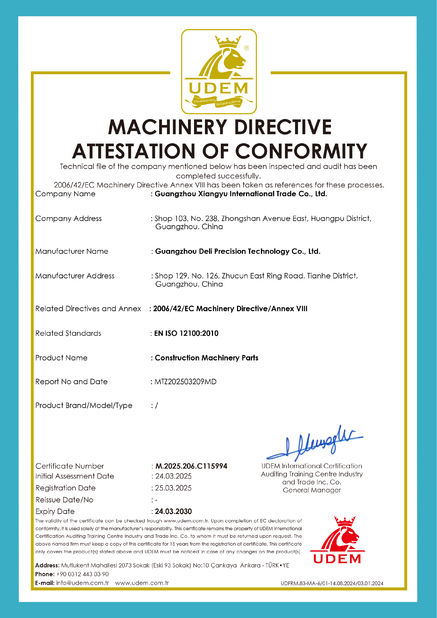 চীন Guangzhou Tieqi Construction Machinery Co., Ltd. সার্টিফিকেশন
